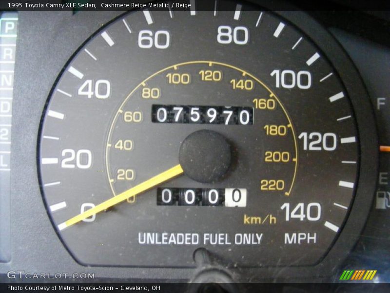 Cashmere Beige Metallic / Beige 1995 Toyota Camry XLE Sedan