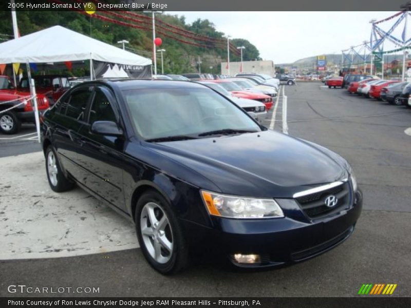 Deepwater Blue / Beige 2006 Hyundai Sonata LX V6