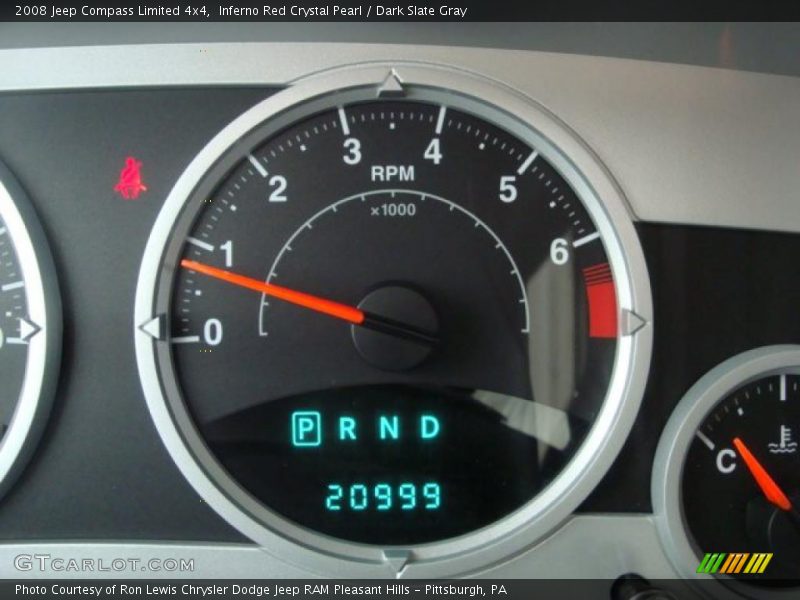 Inferno Red Crystal Pearl / Dark Slate Gray 2008 Jeep Compass Limited 4x4