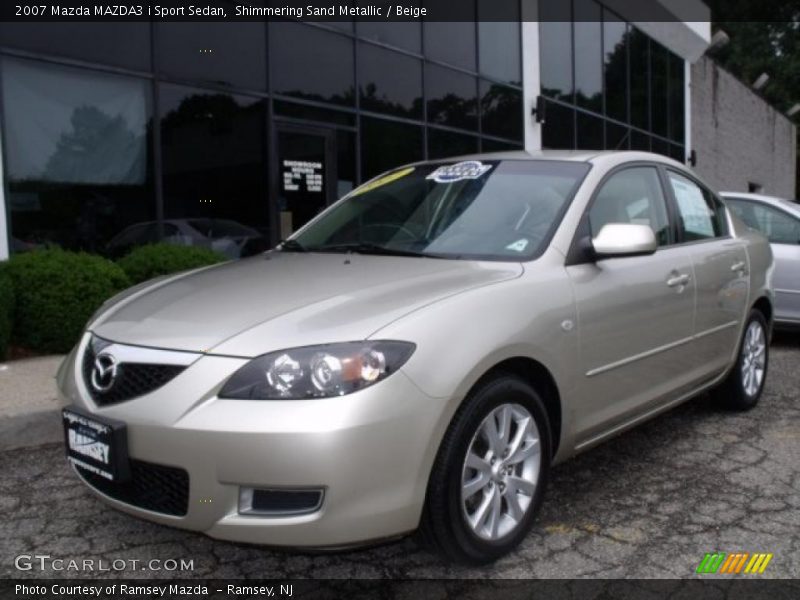 Shimmering Sand Metallic / Beige 2007 Mazda MAZDA3 i Sport Sedan