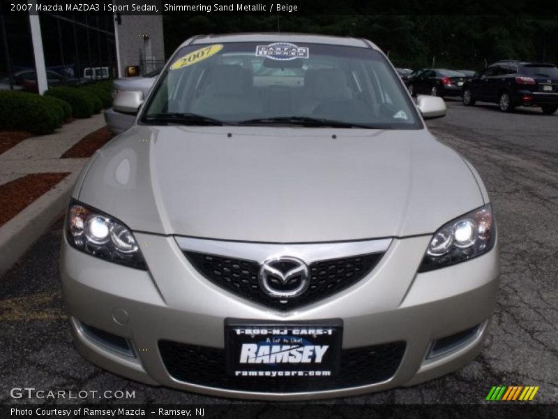 Shimmering Sand Metallic / Beige 2007 Mazda MAZDA3 i Sport Sedan