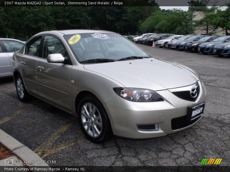 Shimmering Sand Metallic / Beige 2007 Mazda MAZDA3 i Sport Sedan