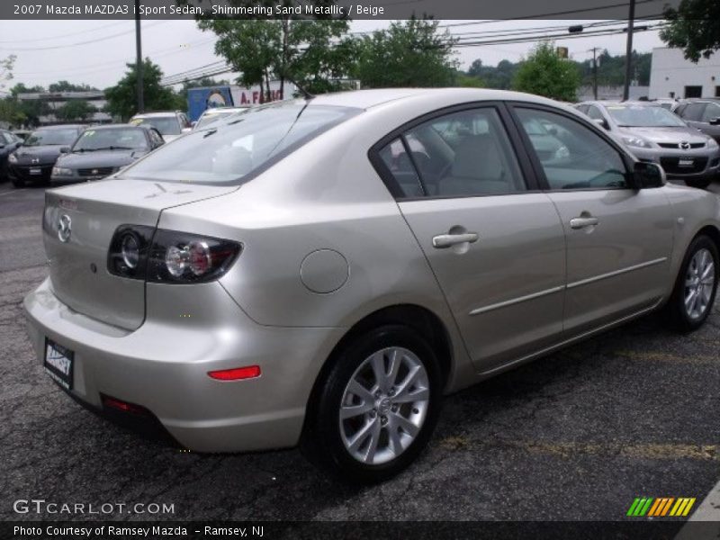 Shimmering Sand Metallic / Beige 2007 Mazda MAZDA3 i Sport Sedan