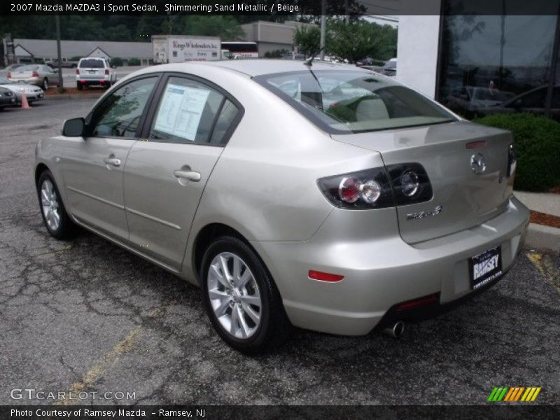 Shimmering Sand Metallic / Beige 2007 Mazda MAZDA3 i Sport Sedan