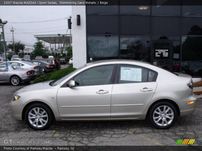 Shimmering Sand Metallic / Beige 2007 Mazda MAZDA3 i Sport Sedan