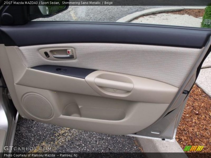 Shimmering Sand Metallic / Beige 2007 Mazda MAZDA3 i Sport Sedan