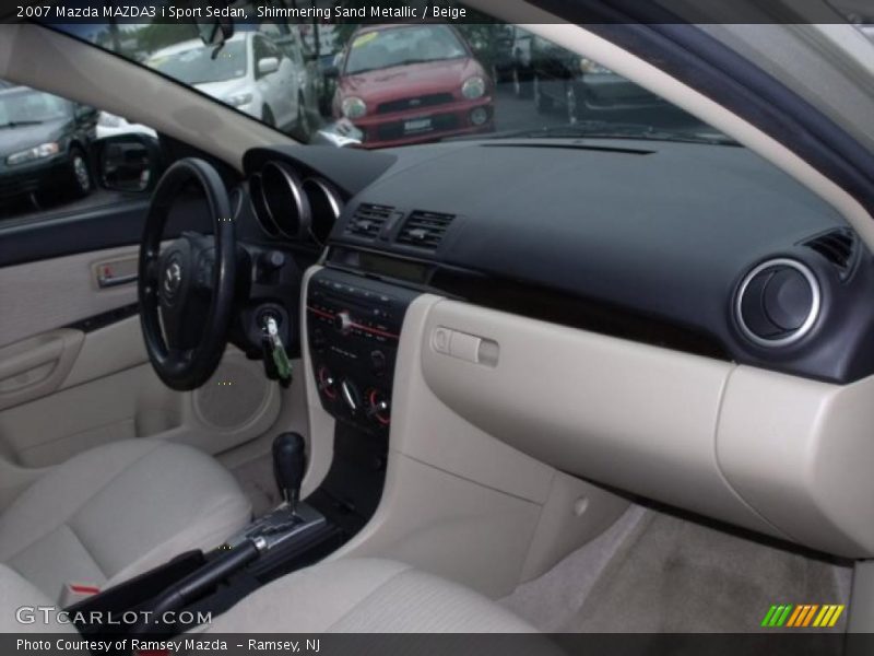 Shimmering Sand Metallic / Beige 2007 Mazda MAZDA3 i Sport Sedan