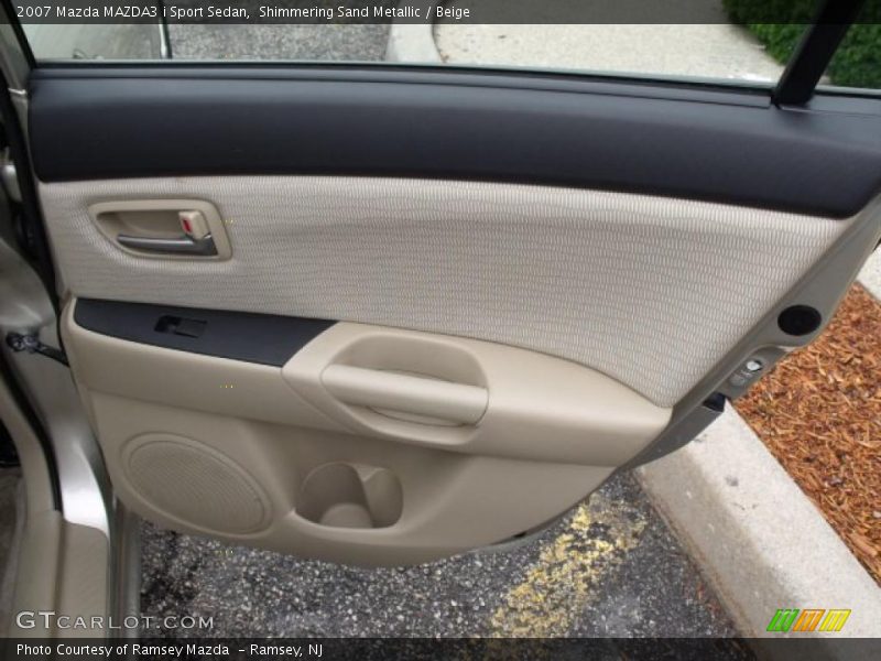 Shimmering Sand Metallic / Beige 2007 Mazda MAZDA3 i Sport Sedan