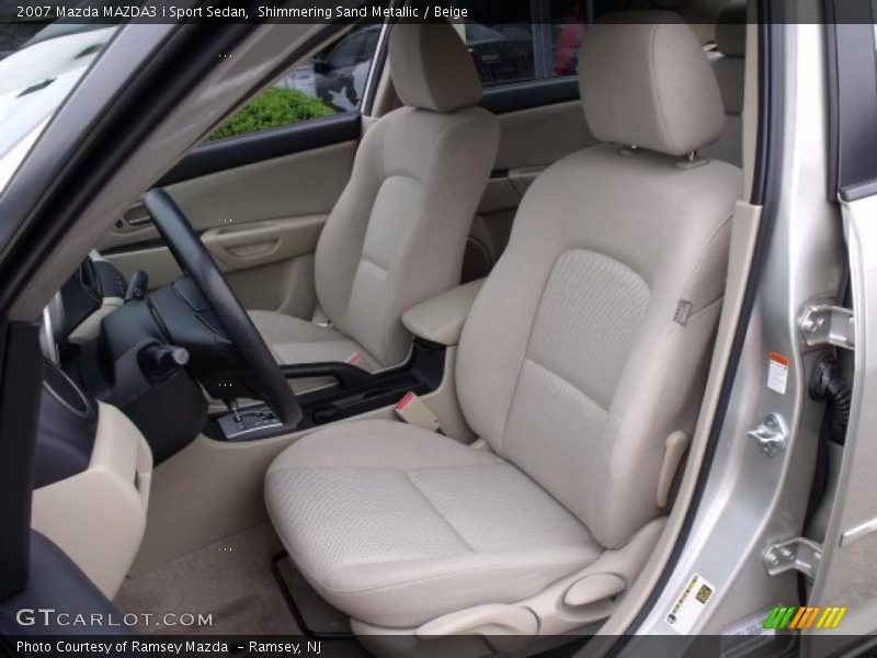 Shimmering Sand Metallic / Beige 2007 Mazda MAZDA3 i Sport Sedan