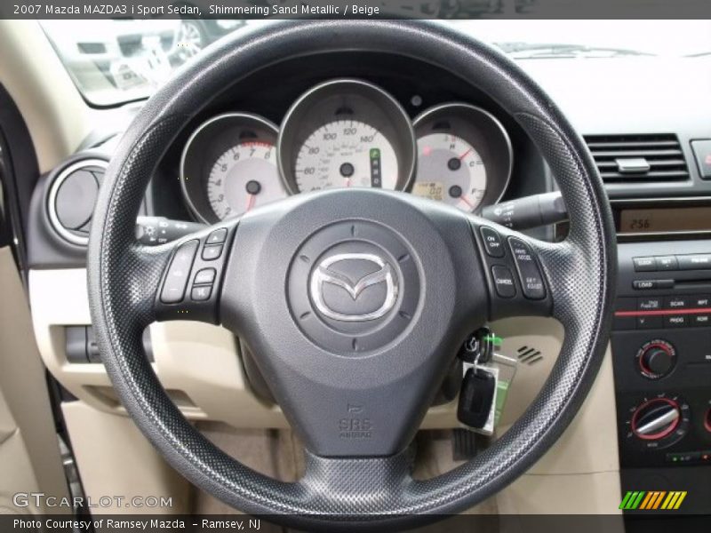 Shimmering Sand Metallic / Beige 2007 Mazda MAZDA3 i Sport Sedan
