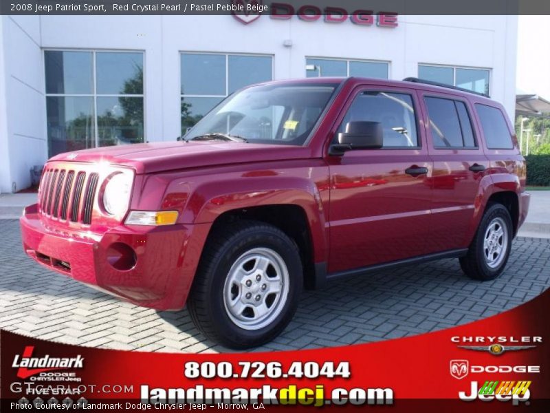 Red Crystal Pearl / Pastel Pebble Beige 2008 Jeep Patriot Sport