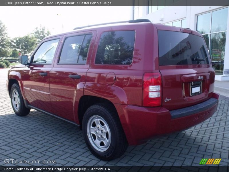 Red Crystal Pearl / Pastel Pebble Beige 2008 Jeep Patriot Sport