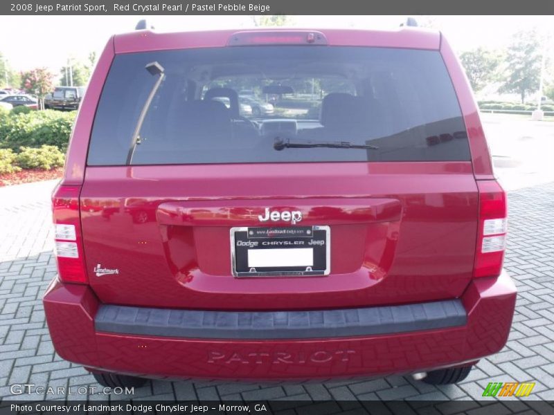 Red Crystal Pearl / Pastel Pebble Beige 2008 Jeep Patriot Sport