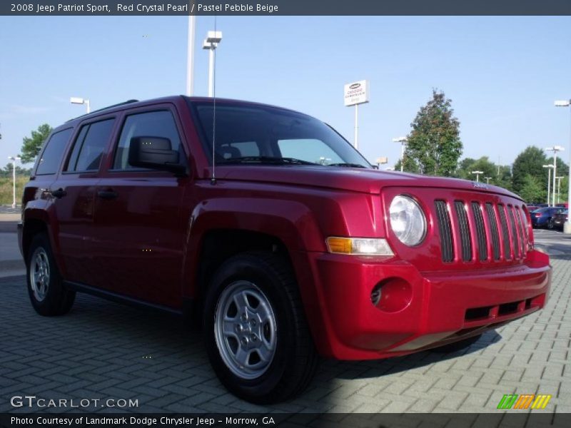 Red Crystal Pearl / Pastel Pebble Beige 2008 Jeep Patriot Sport