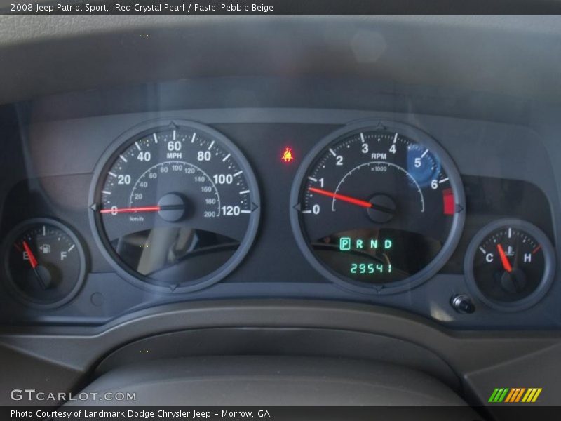 Red Crystal Pearl / Pastel Pebble Beige 2008 Jeep Patriot Sport