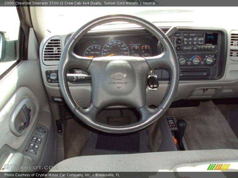 Sunset Gold Metallic / Neutral 2000 Chevrolet Silverado 3500 LS Crew Cab 4x4 Dually