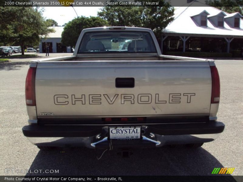 Sunset Gold Metallic / Neutral 2000 Chevrolet Silverado 3500 LS Crew Cab 4x4 Dually