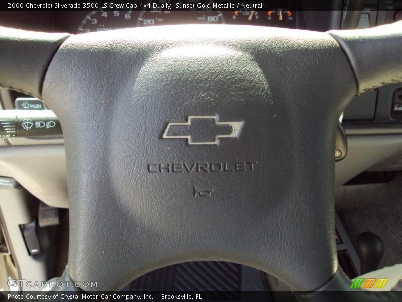 Sunset Gold Metallic / Neutral 2000 Chevrolet Silverado 3500 LS Crew Cab 4x4 Dually