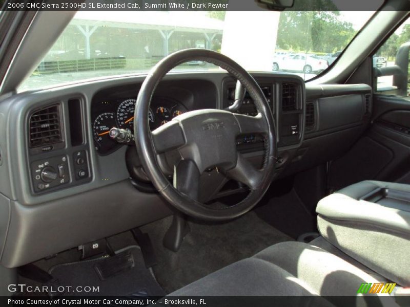 Summit White / Dark Pewter 2006 GMC Sierra 2500HD SL Extended Cab