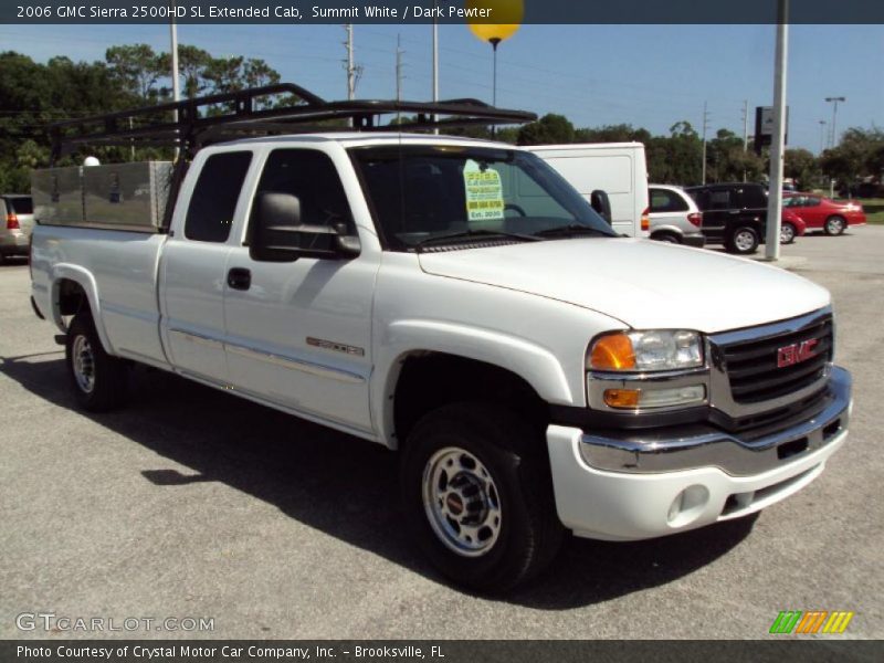 Summit White / Dark Pewter 2006 GMC Sierra 2500HD SL Extended Cab