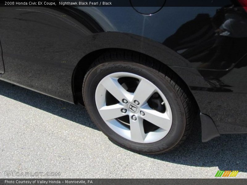 Nighthawk Black Pearl / Black 2008 Honda Civic EX Coupe