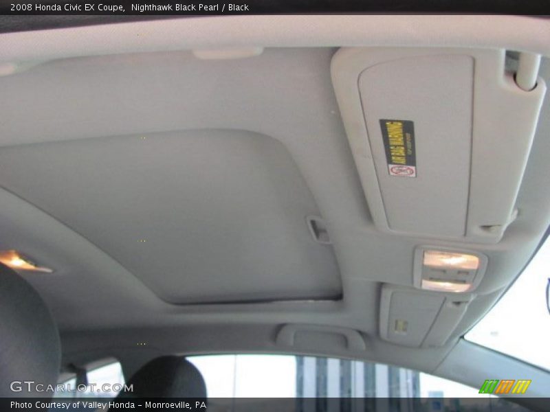 Nighthawk Black Pearl / Black 2008 Honda Civic EX Coupe