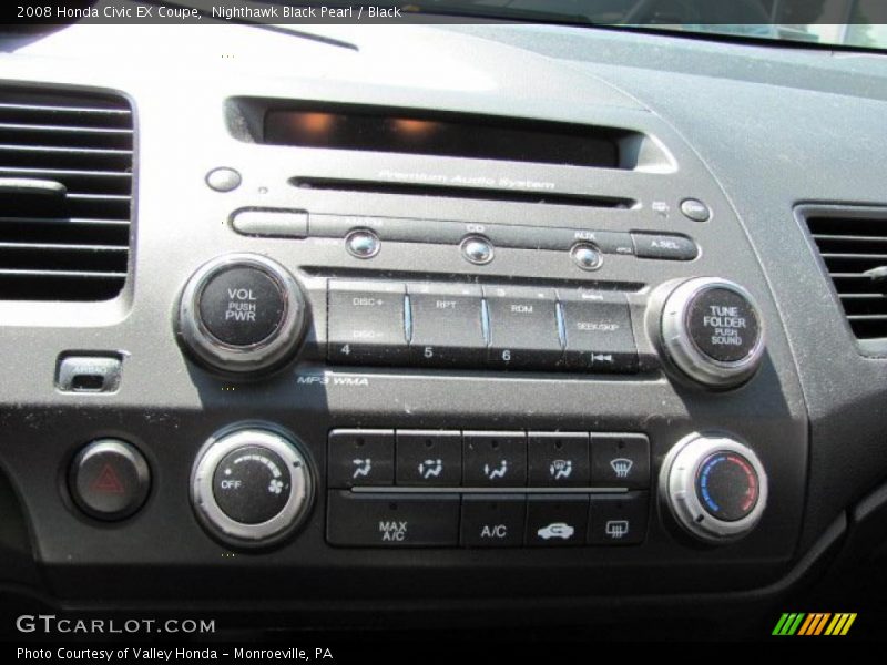 Nighthawk Black Pearl / Black 2008 Honda Civic EX Coupe