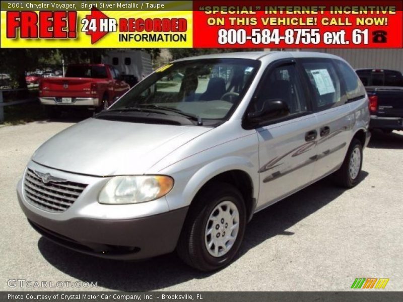 Bright Silver Metallic / Taupe 2001 Chrysler Voyager