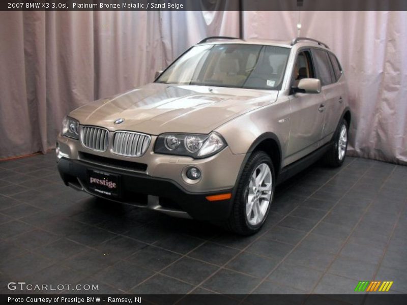 Platinum Bronze Metallic / Sand Beige 2007 BMW X3 3.0si