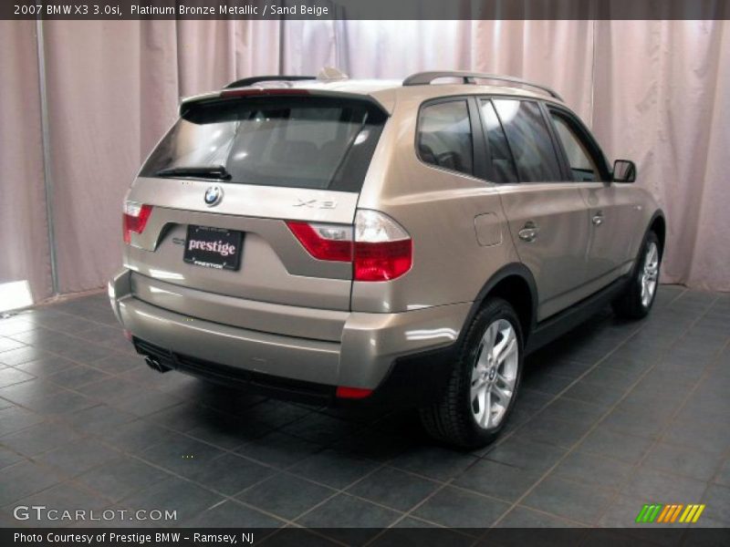 Platinum Bronze Metallic / Sand Beige 2007 BMW X3 3.0si