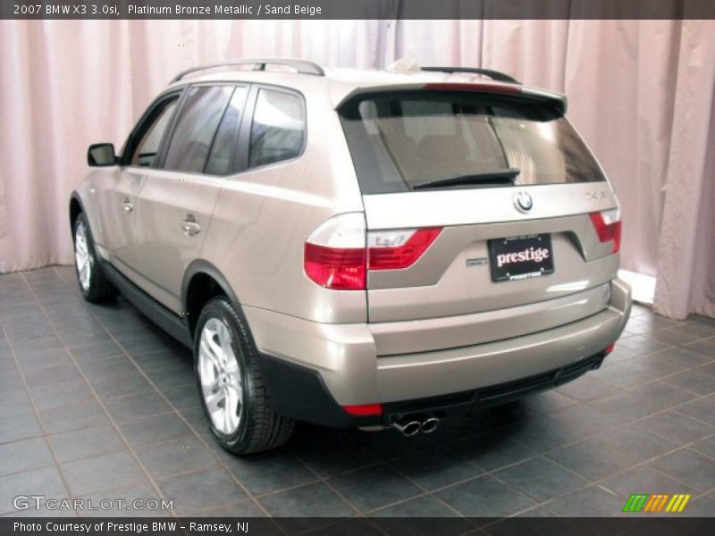 Platinum Bronze Metallic / Sand Beige 2007 BMW X3 3.0si