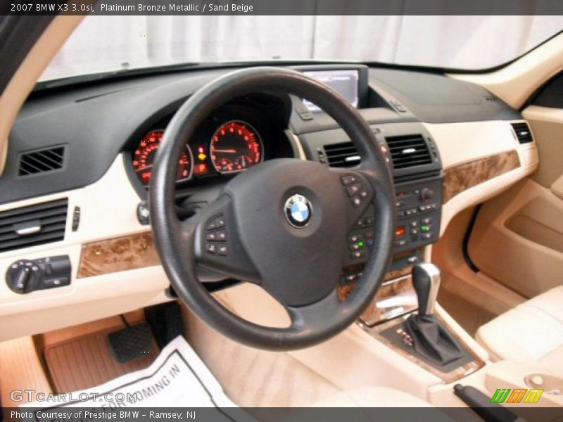 Platinum Bronze Metallic / Sand Beige 2007 BMW X3 3.0si