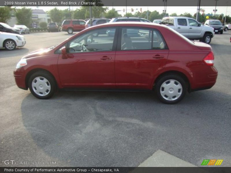 Red Brick / Charcoal 2009 Nissan Versa 1.8 S Sedan