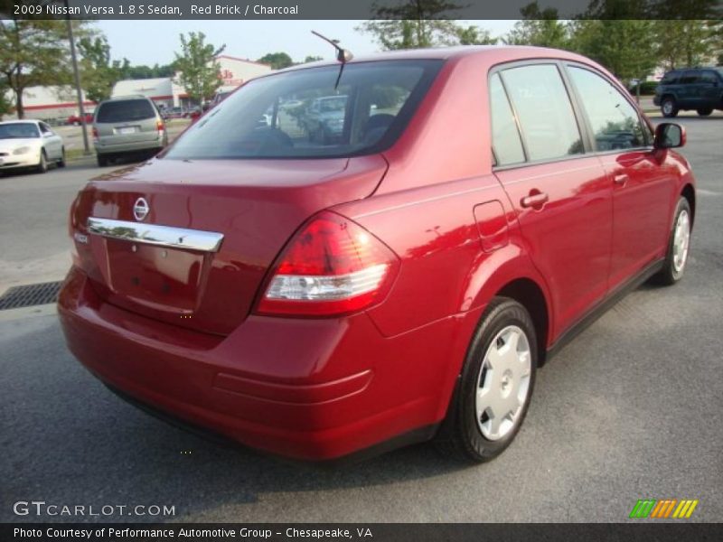 Red Brick / Charcoal 2009 Nissan Versa 1.8 S Sedan