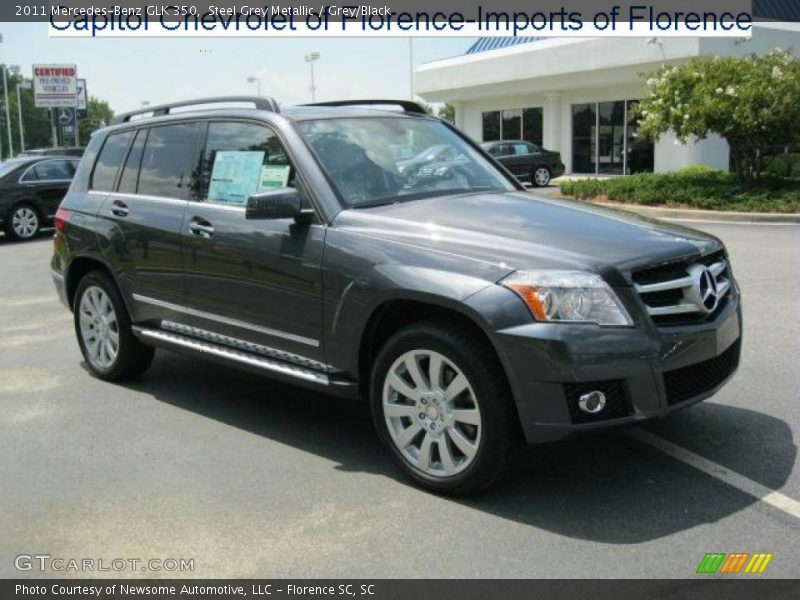 Steel Grey Metallic / Grey/Black 2011 Mercedes-Benz GLK 350