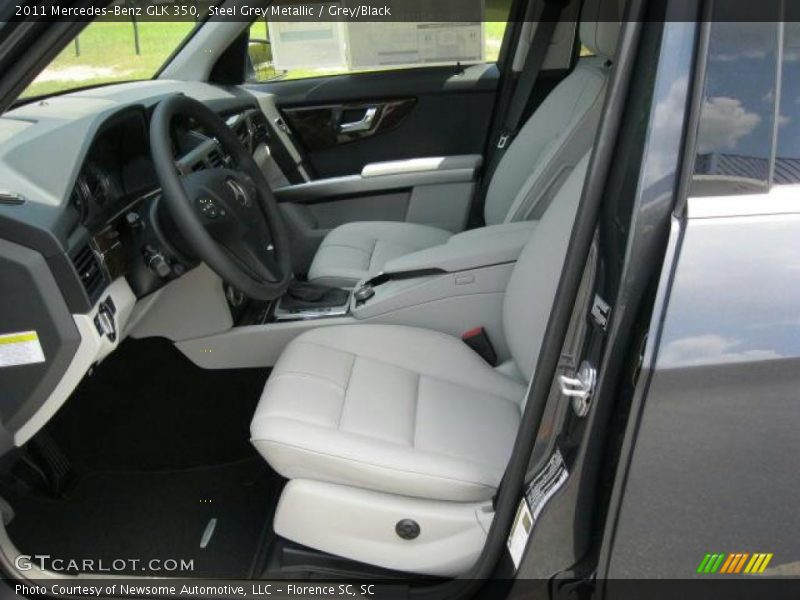 Steel Grey Metallic / Grey/Black 2011 Mercedes-Benz GLK 350
