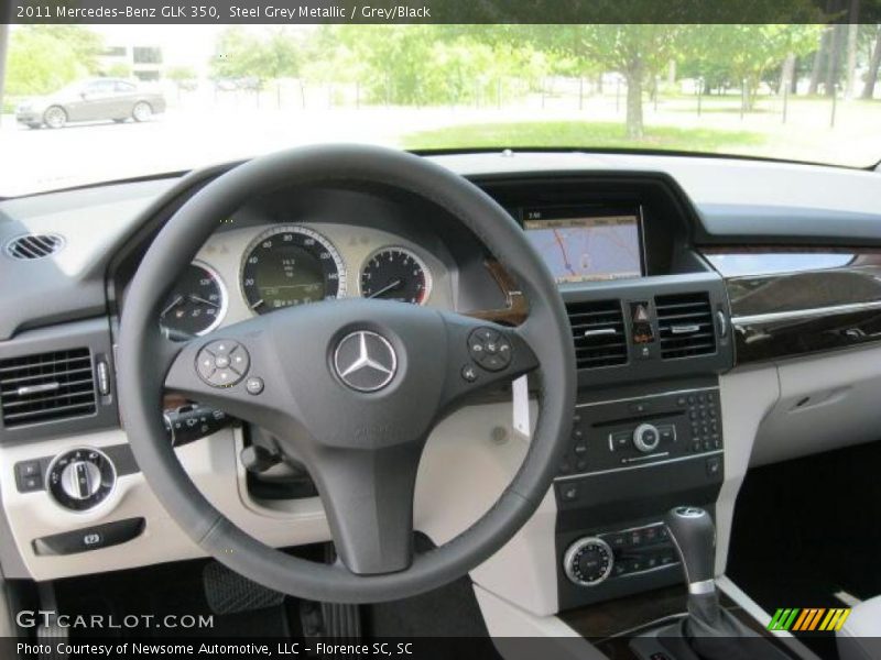 Steel Grey Metallic / Grey/Black 2011 Mercedes-Benz GLK 350