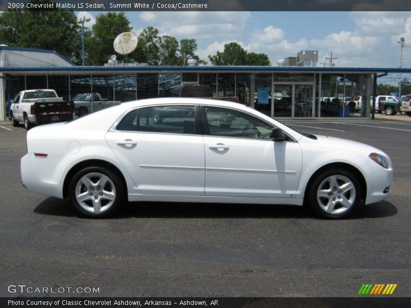 Summit White / Cocoa/Cashmere 2009 Chevrolet Malibu LS Sedan