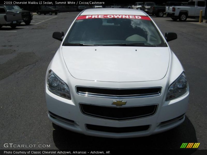 Summit White / Cocoa/Cashmere 2009 Chevrolet Malibu LS Sedan
