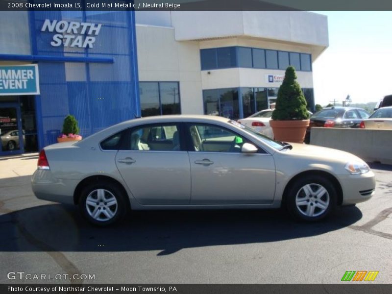 Gold Mist Metallic / Neutral Beige 2008 Chevrolet Impala LS