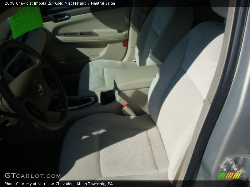 Gold Mist Metallic / Neutral Beige 2008 Chevrolet Impala LS