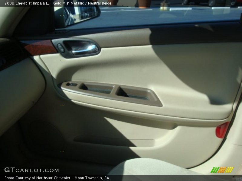 Gold Mist Metallic / Neutral Beige 2008 Chevrolet Impala LS