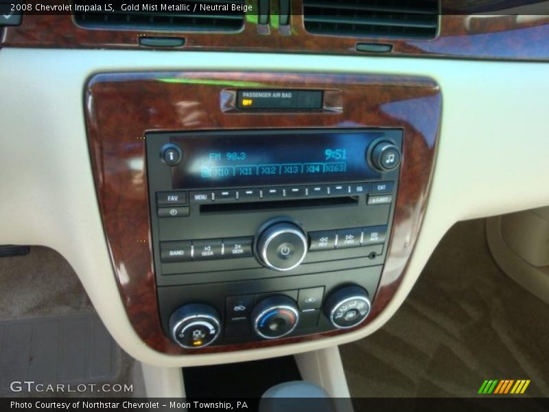Gold Mist Metallic / Neutral Beige 2008 Chevrolet Impala LS