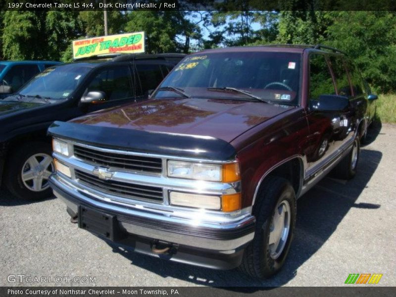 Dark Cherry Metallic / Red 1997 Chevrolet Tahoe LS 4x4