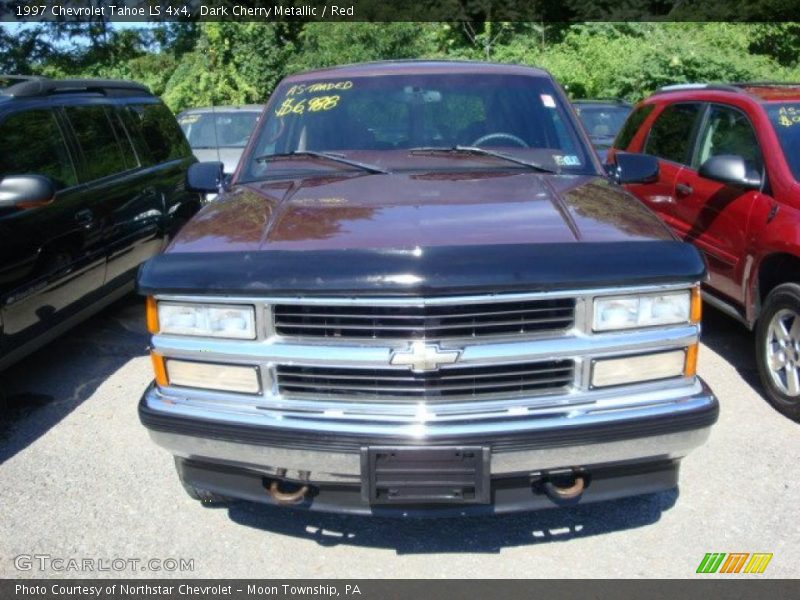 Dark Cherry Metallic / Red 1997 Chevrolet Tahoe LS 4x4