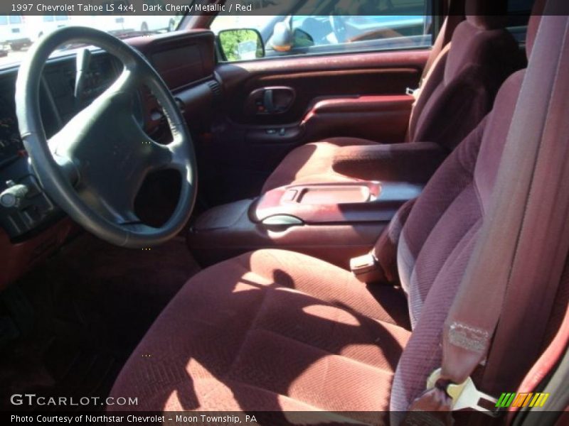 Dark Cherry Metallic / Red 1997 Chevrolet Tahoe LS 4x4