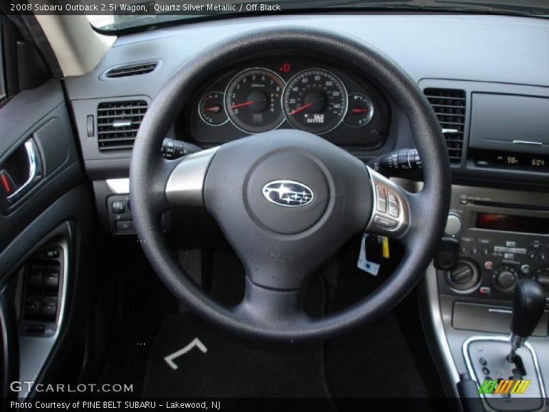 Quartz Silver Metallic / Off Black 2008 Subaru Outback 2.5i Wagon