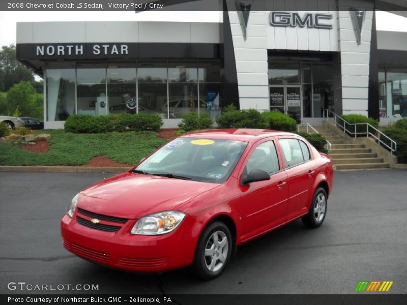 Victory Red / Gray 2008 Chevrolet Cobalt LS Sedan