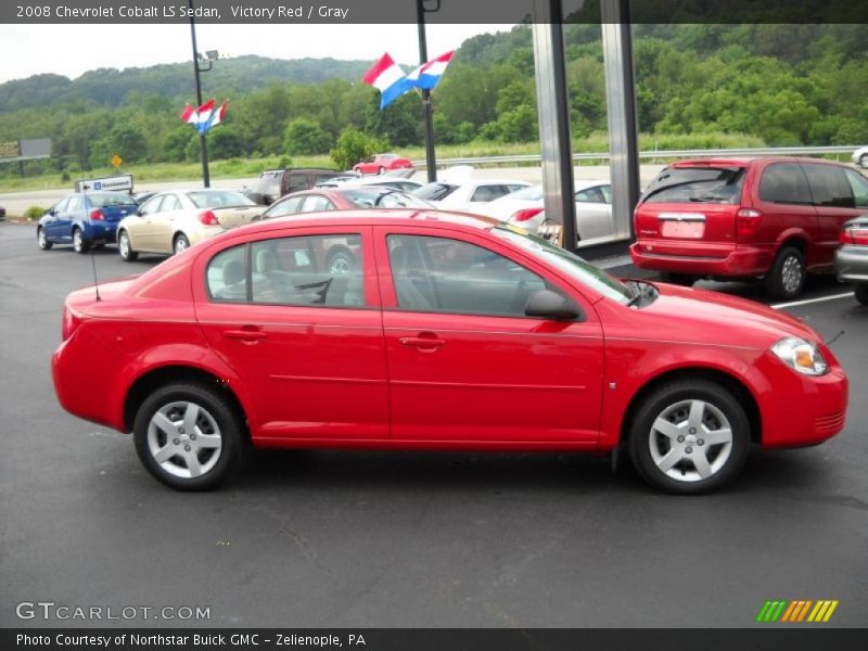 Victory Red / Gray 2008 Chevrolet Cobalt LS Sedan