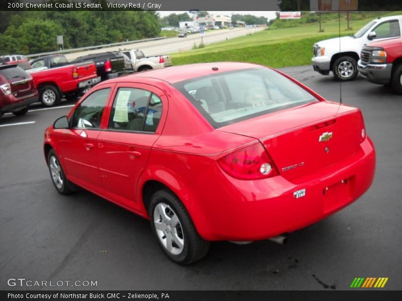 Victory Red / Gray 2008 Chevrolet Cobalt LS Sedan